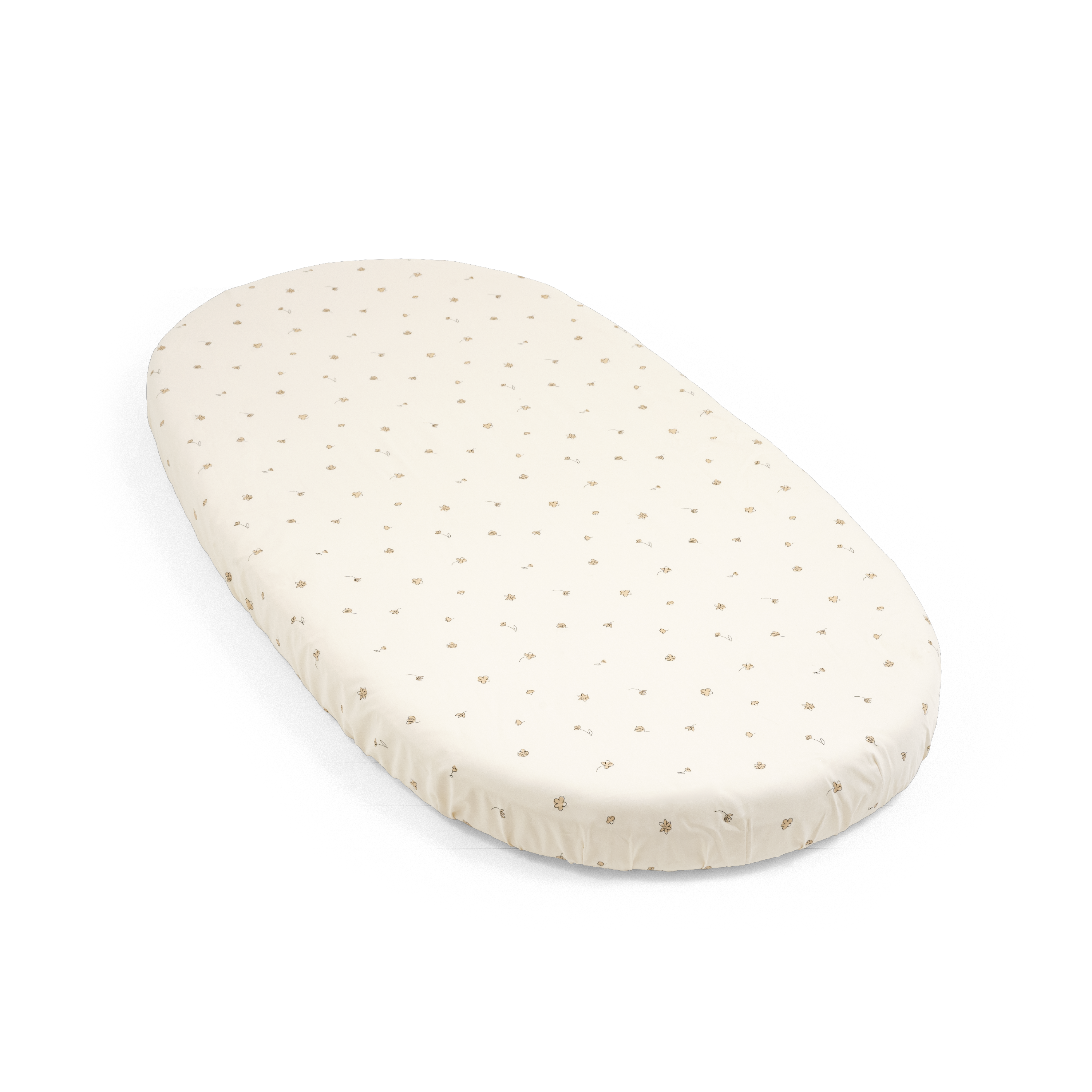 Spannbettlaken für Stokke® Sleepi™ Bett, Flower Ecru, mainview Galeriebild 1